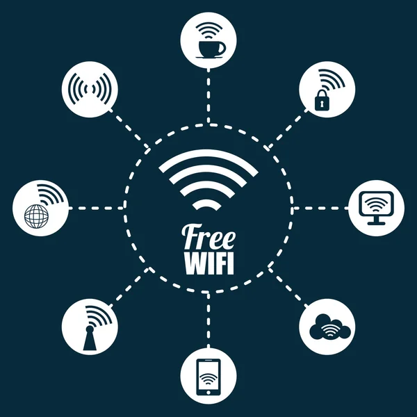 Design Wi-Fi, illustrazione vettoriale . — Vettoriale Stock