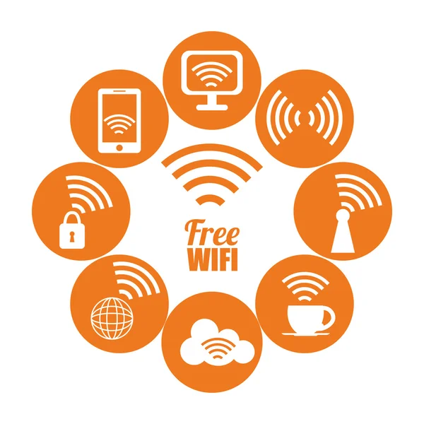 Design Wi-Fi, illustrazione vettoriale . — Vettoriale Stock