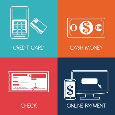 Ödeme tasarım, vektör çizim.