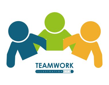 Ekip çalışması tasarım, vektör çizim.