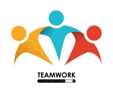 Ekip çalışması tasarım, vektör çizim.