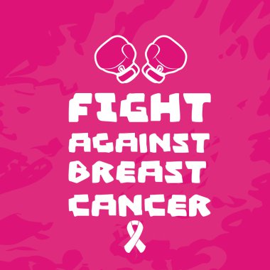 Meme kanseri tasarım, vektör çizim.