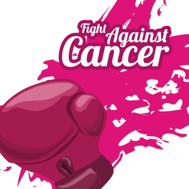 Meme kanseri tasarım, vektör çizim.