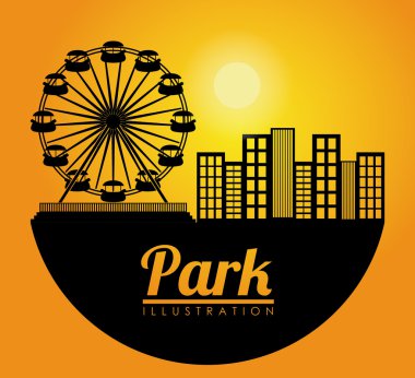 Park tasarım, vektör çizim.