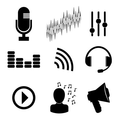 Ses tasarımı, vektör çizim.