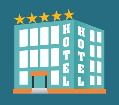 Otel tasarımı, vektör çizim.