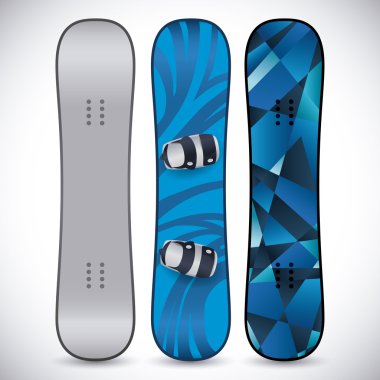 Snowboard tasarım, vektör çizim.