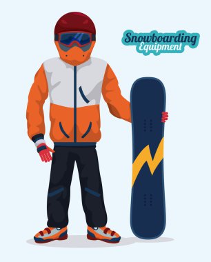 Snowboard tasarım, vektör çizim.
