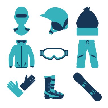 Snowboard tasarım, vektör çizim.