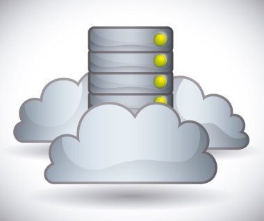 Bulut bilgi işlem tasarım, vektör çizim.