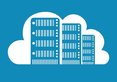 Bulut bilgi işlem tasarım, vektör çizim.