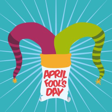 1 Nisan, gündüz tasarımı, vektör illüstrasyonu.