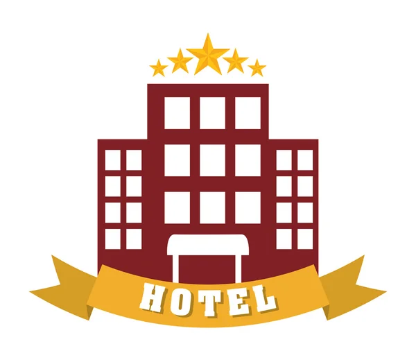 Diseño del hotel, ilustración vectorial . — Vector de stock