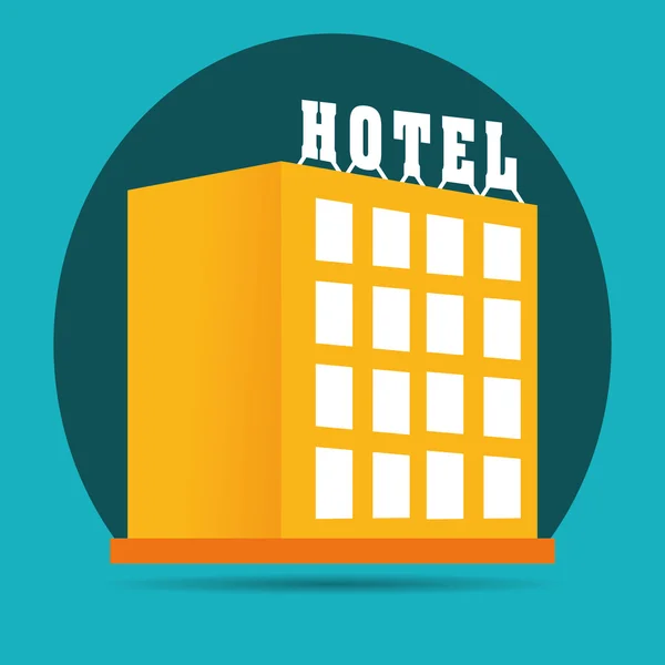 Diseño del hotel, ilustración vectorial . — Archivo Imágenes Vectoriales