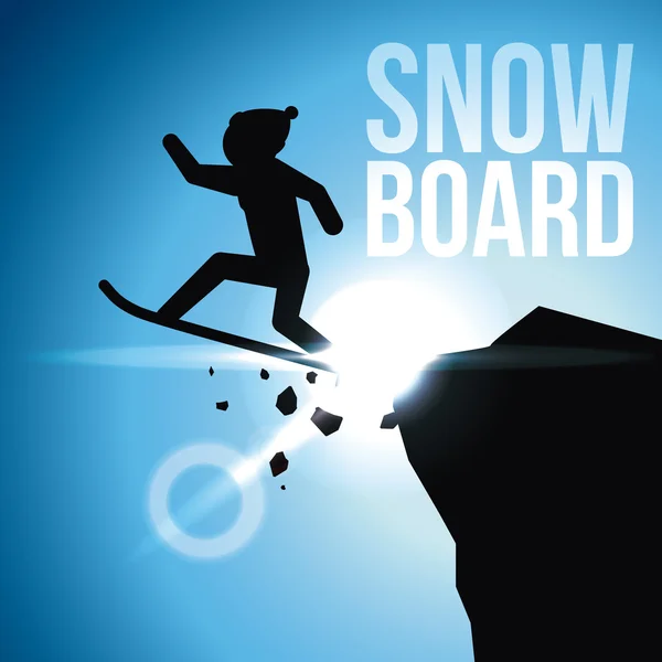 Snowboard tasarım, vektör çizim. — Stok Vektör