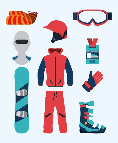 Snowboarden ontwerp, vectorillustratie. — Stockvector