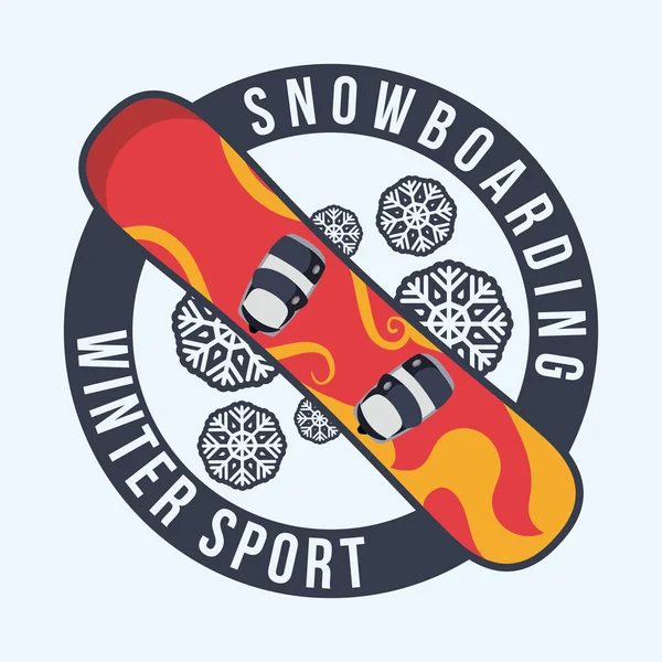 Snowboarden ontwerp, vectorillustratie. — Stockvector