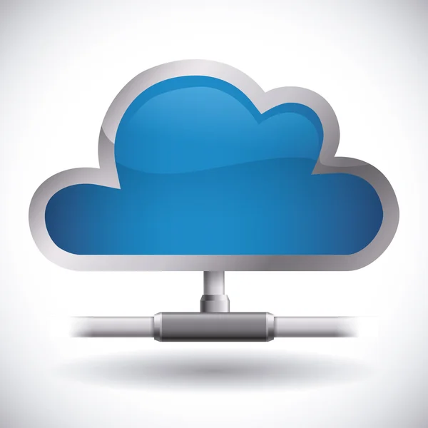 Cloud computing ontwerp, vectorillustratie. — Stockvector