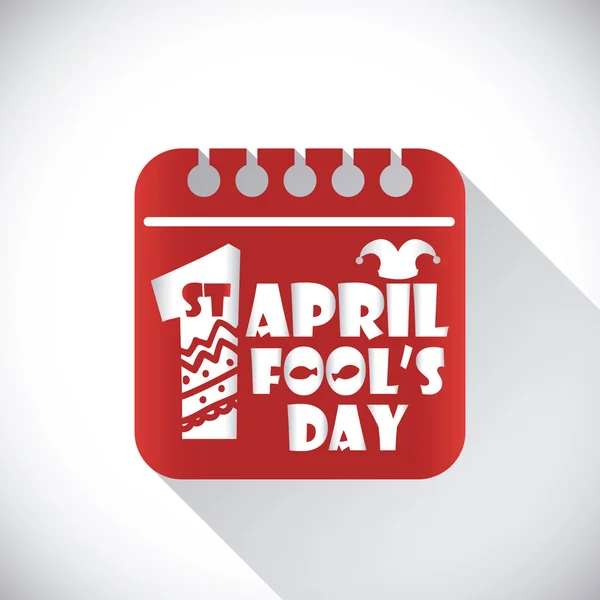 April fools day design, vector illustration. — Stock Vector