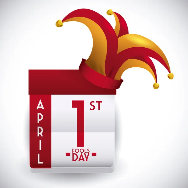 1 Nisan, gündüz tasarımı, vektör illüstrasyonu.