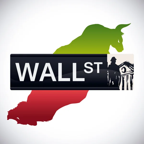 Wall street projektu, ilustracji wektorowych. — Wektor stockowy