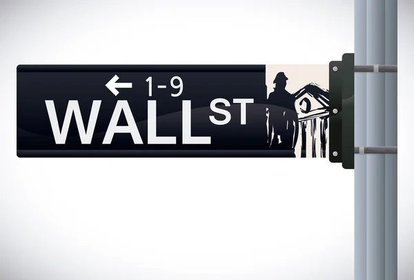 Wall street design, vector illustration. — Stock Vector