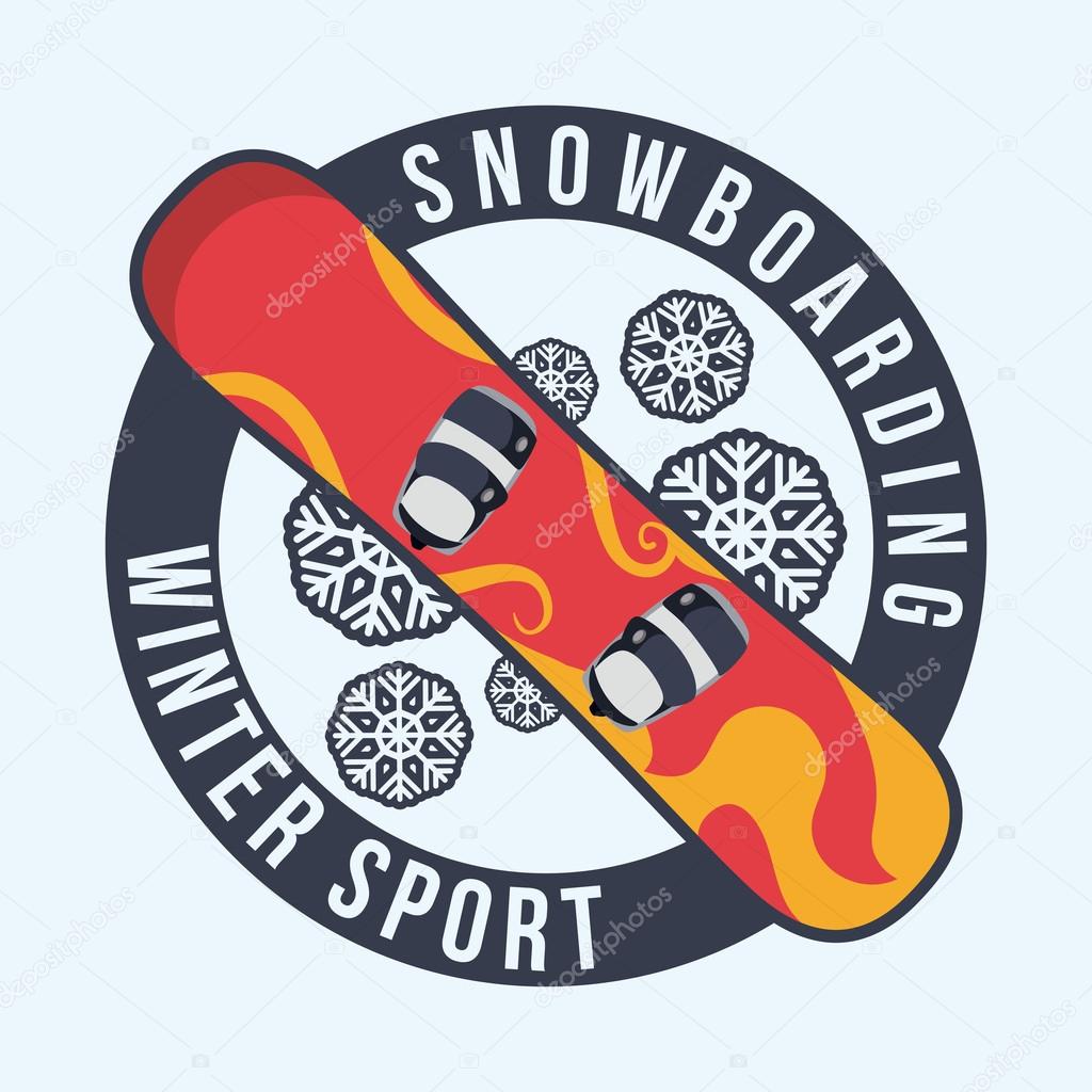 Snowboarding design, vector illustration.