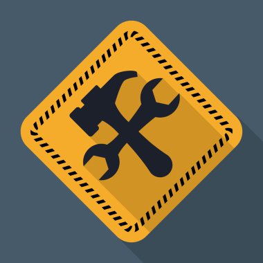 İnşaat tasarım altında illüstrasyon vektör.