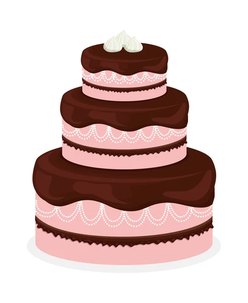 Diseño de torta . — Vector de stock