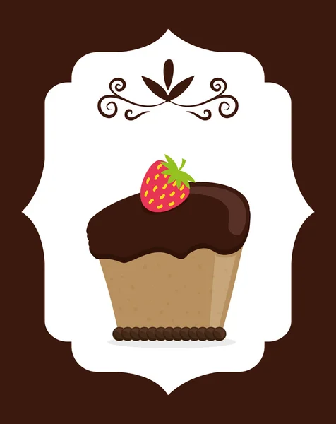 Diseño de torta . — Vector de stock