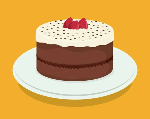 Diseño de torta . — Vector de stock