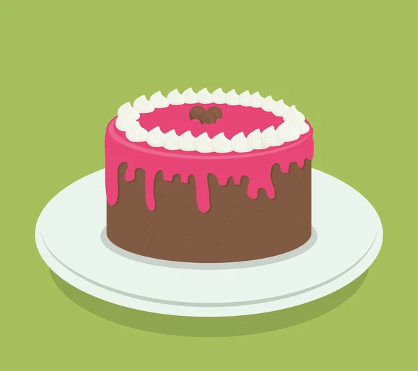 Cake design. — Stock Vector