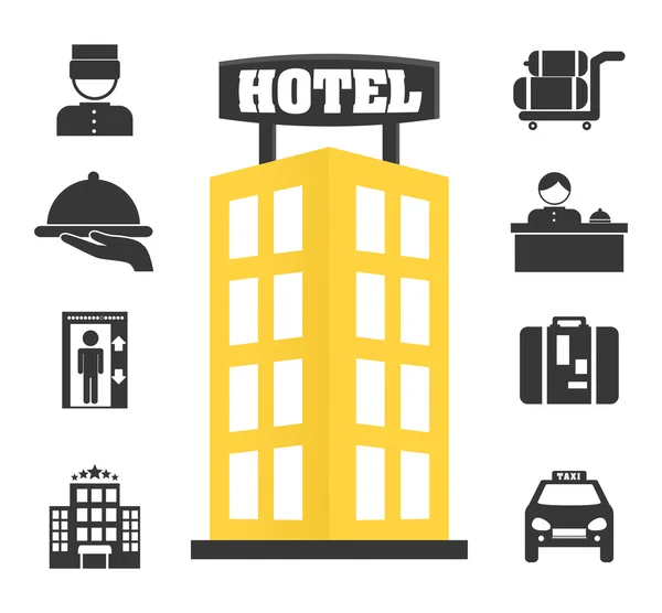 Hotel ontwerp. — Stockvector