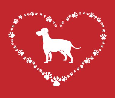 Köpek tasarım, vektör çizim.