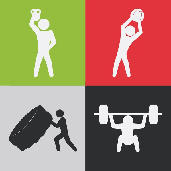 Fitness ontwerp. — Stockvector