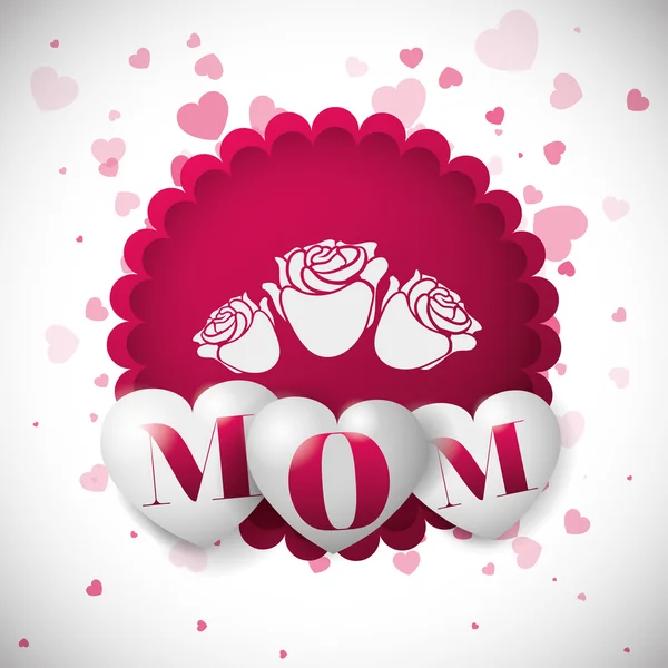 Mothers day card design. — Stock Vector