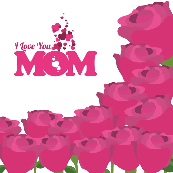 Mothers day card design. — Stock Vector