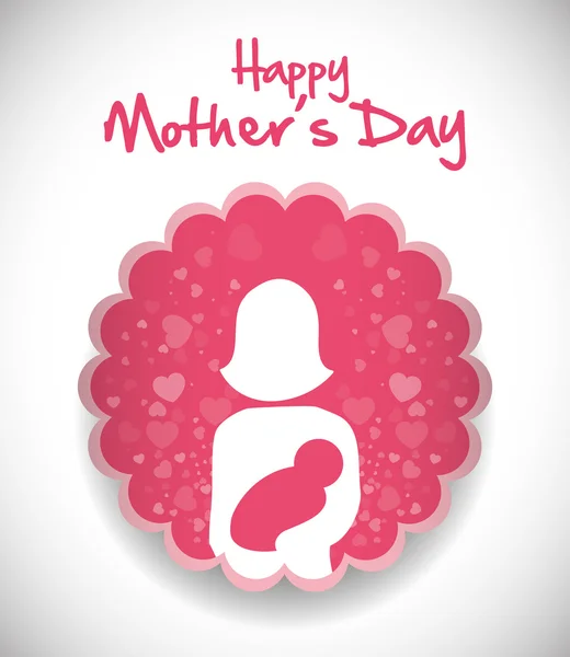 Mothers day card design. — Stock Vector