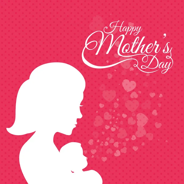 Mothers day card design. — Stock Vector