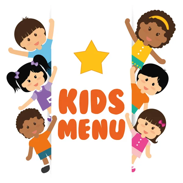 Menu enfants design . — Image vectorielle