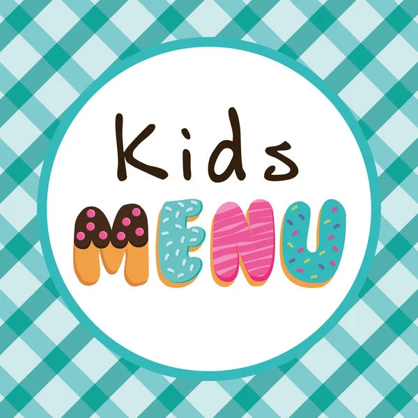 Menu enfants design . — Image vectorielle