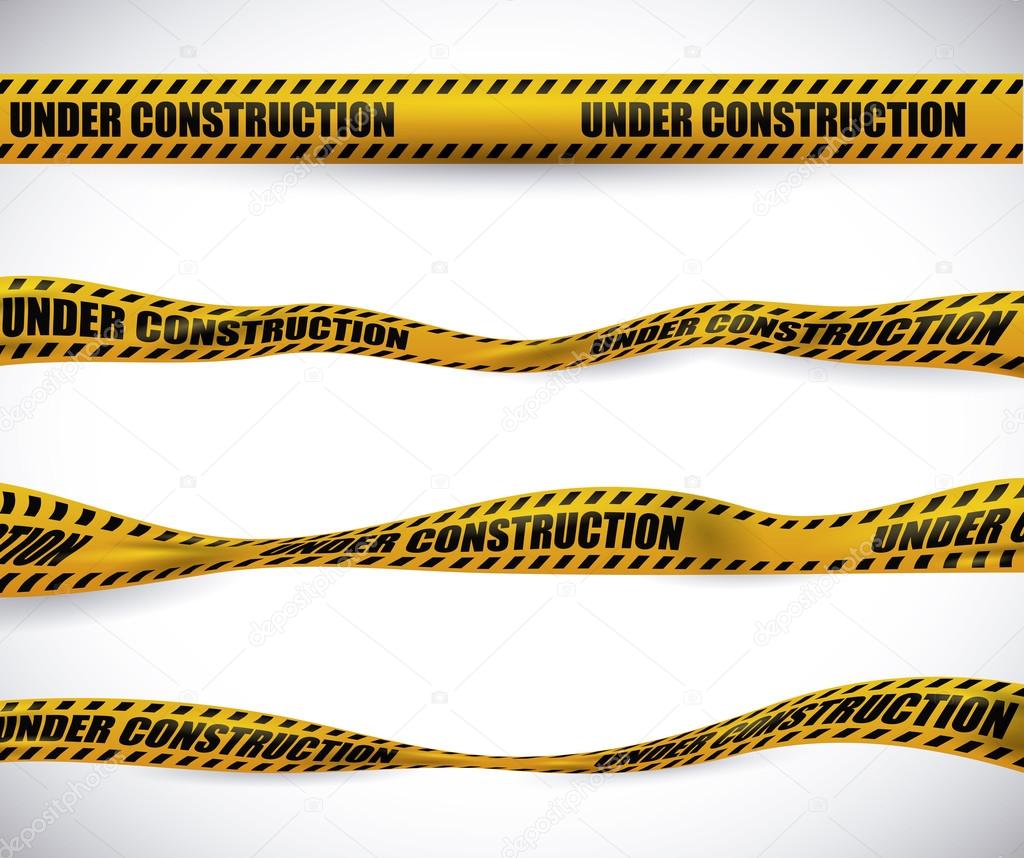 Yellow tape design.