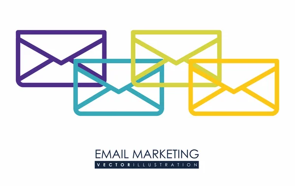 Návrh e-mailového marketingu. — Stockový vektor