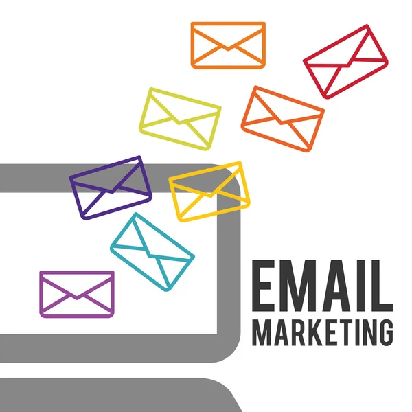 Diseño de Email Marketing . — Archivo Imágenes Vectoriales