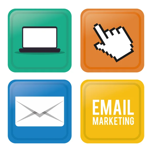 Diseño de Email Marketing . — Archivo Imágenes Vectoriales