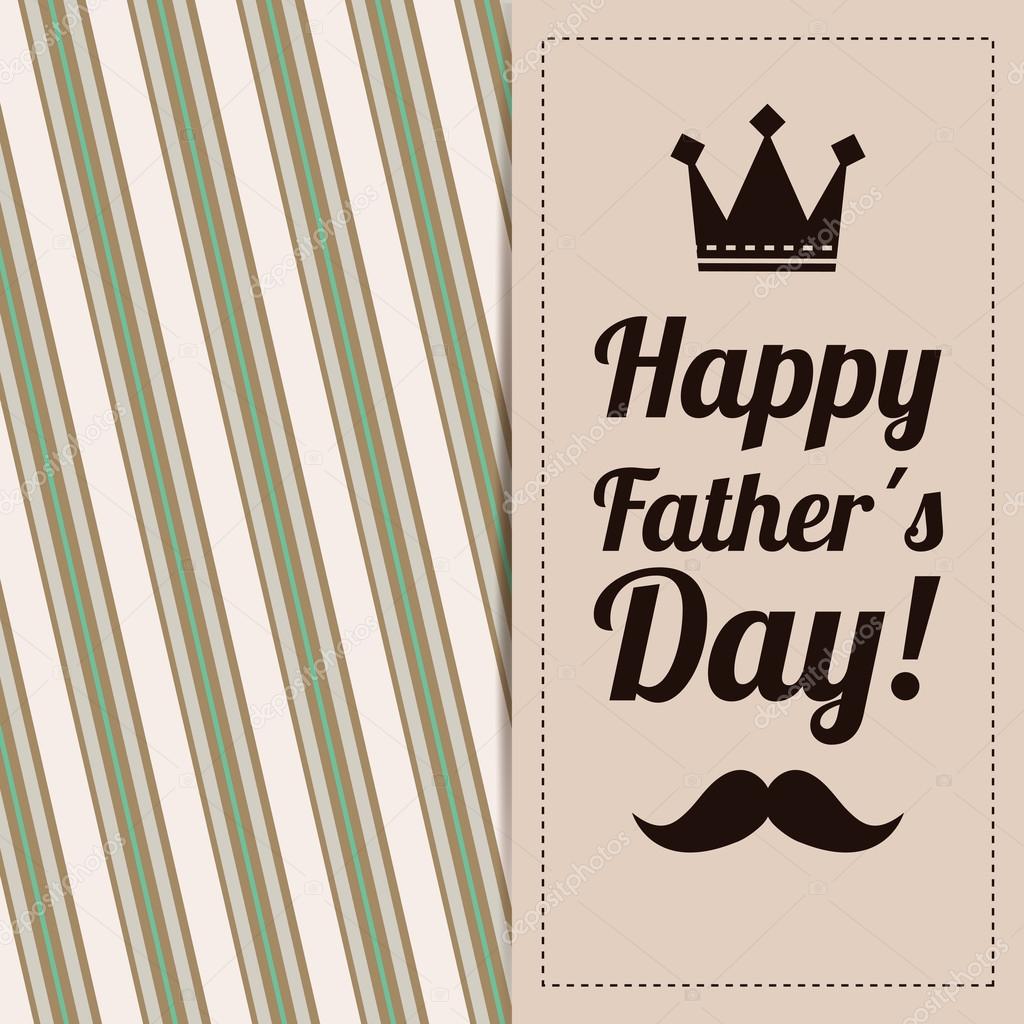 Happy fathers day card design.