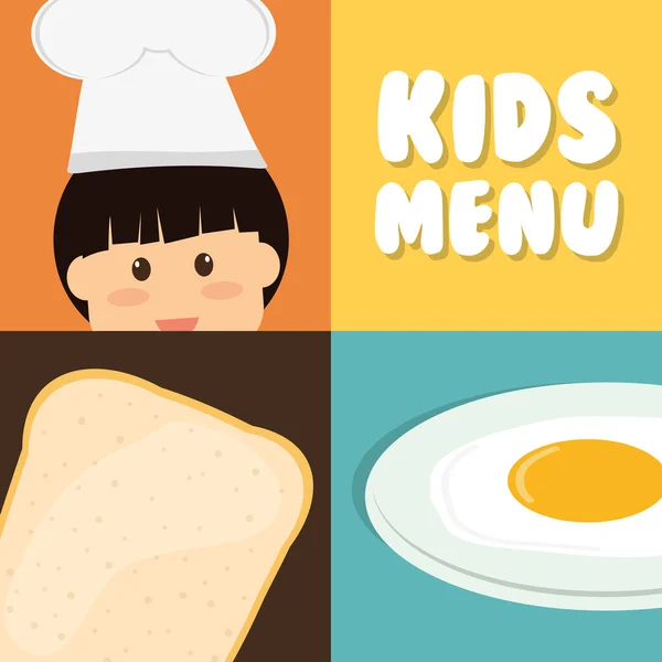 Design menu per bambini . — Vettoriale Stock