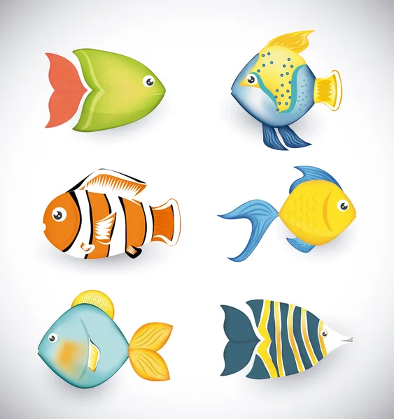 Diseño de peces . — Archivo Imágenes Vectoriales