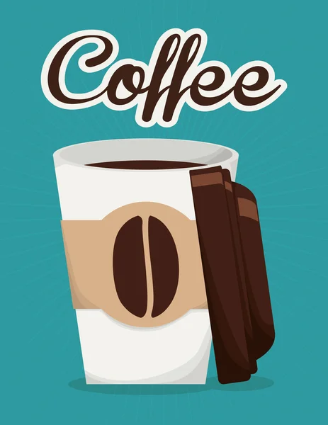 Kahve tasarım. — Stok Vektör