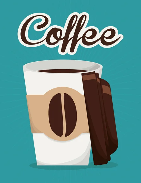 Koffie ontwerp. — Stockvector